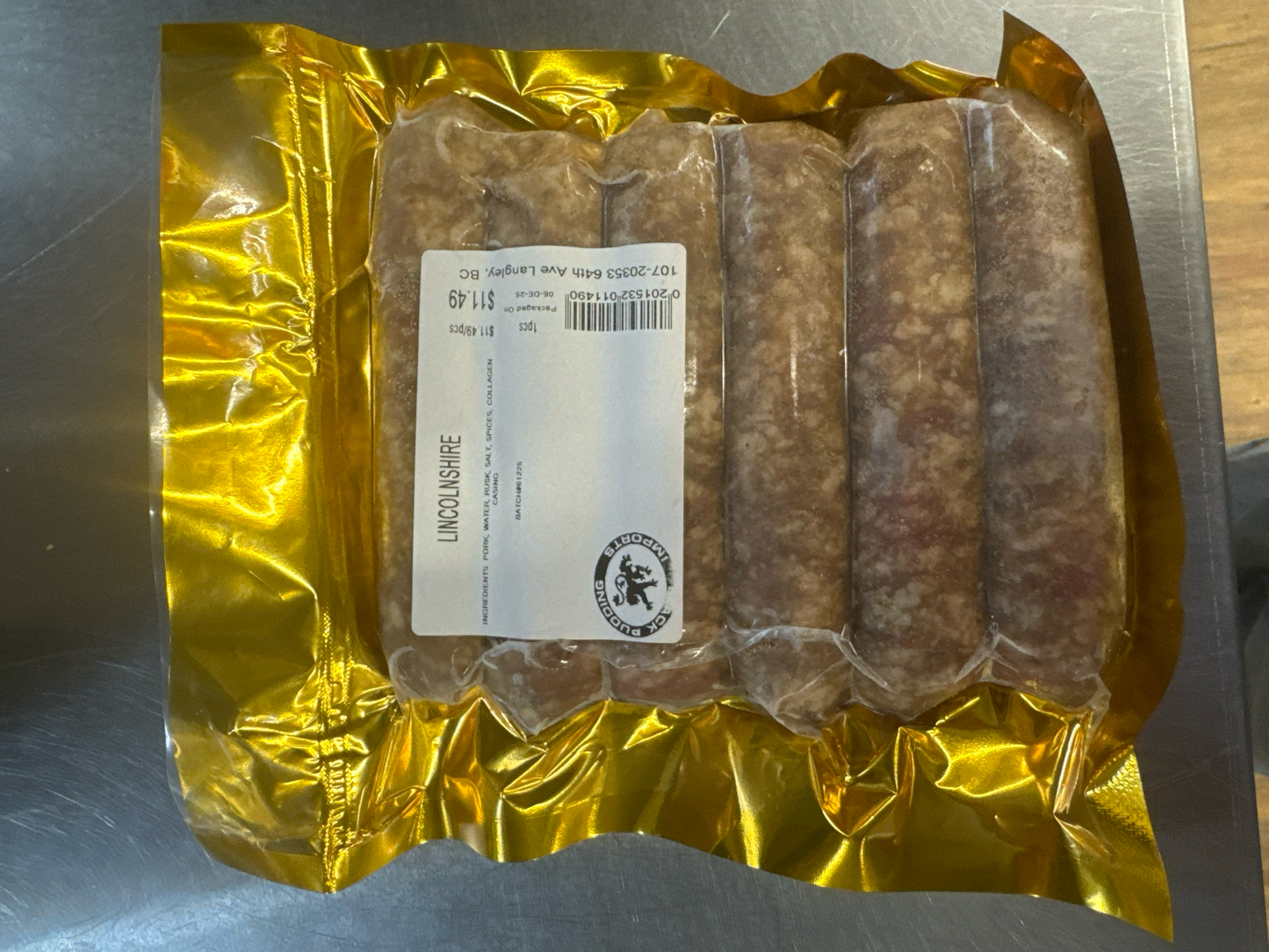 Lincolnshire Sausages
